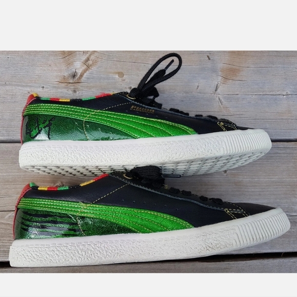 PUMA x Cameroon Eto AFRICAN CUP Football Sneakers BLACK/ POWER GREEN US 5.5 - Picture 6 of 12